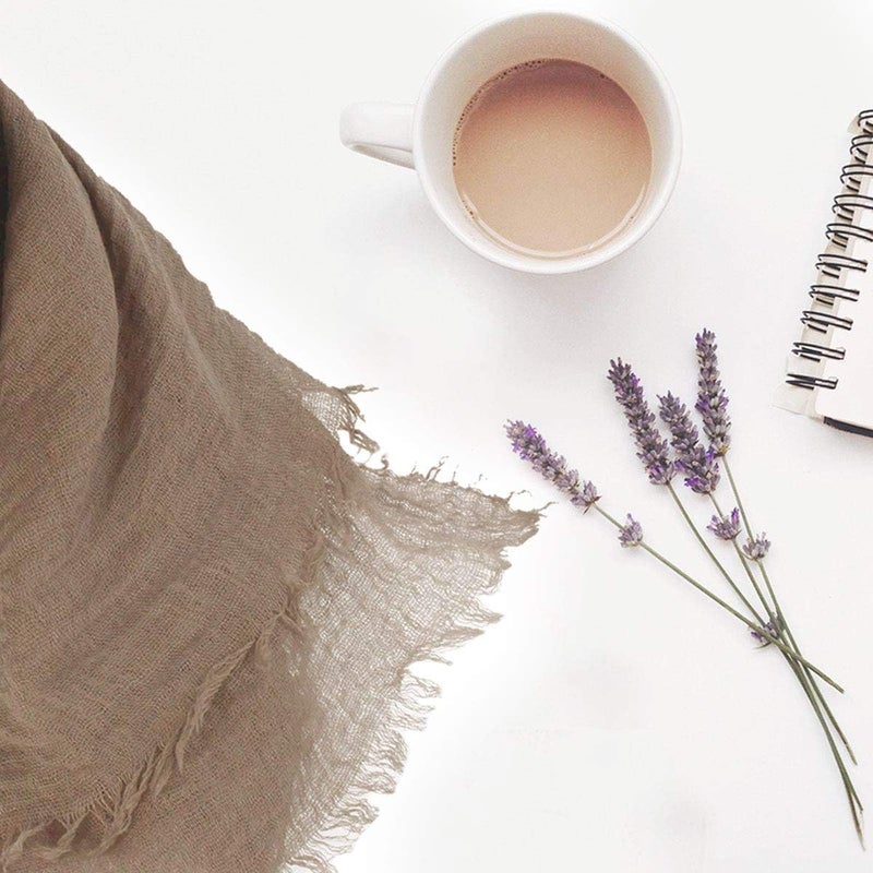 Wobe Women Summer Cotton Blend Crinkle Vintage Soft Long Scarf Linen Beach Shawl Wrap - Image 5